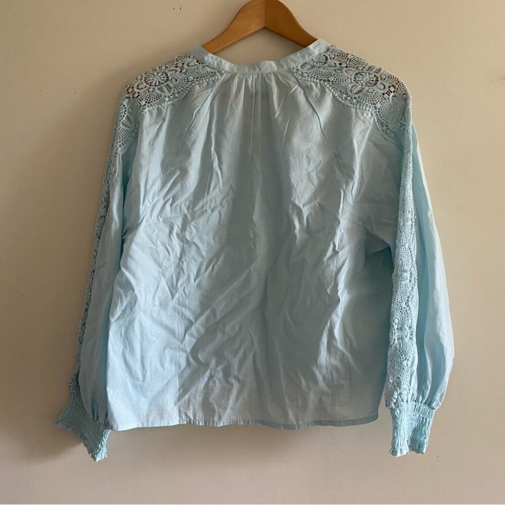 Bailey 44 Light Blue Lace Detail Women's Top - Picture 7 of 12